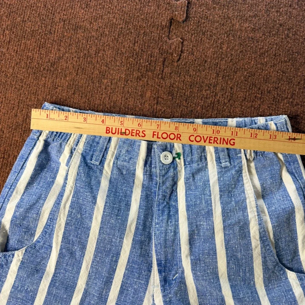 Vintage PCH 312 Competition Surf Sport Blue White Striped Cotton Pants 27/M